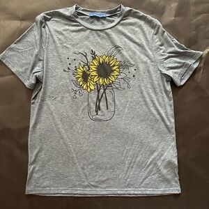 Iris Gray Casual T-Shirt